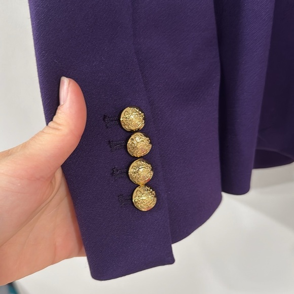 NWT WHBM Luxe Stretch Editor Blazer Purple - Picture 8 of 9